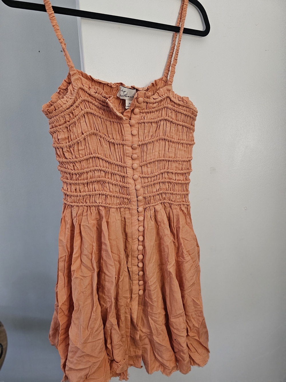 NWT - Smocked Peach Vintage Havana Dress